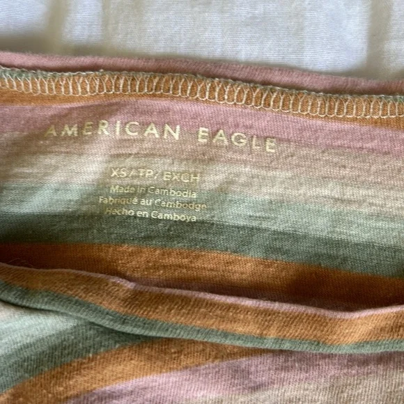 🪩American Eagle striped shirt! - Picture 3 of 4